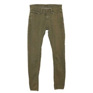 BDG Urban Outfitters Twig Ankle Mid Rise Skinny Jeans 24 x 29 Green EUC B2